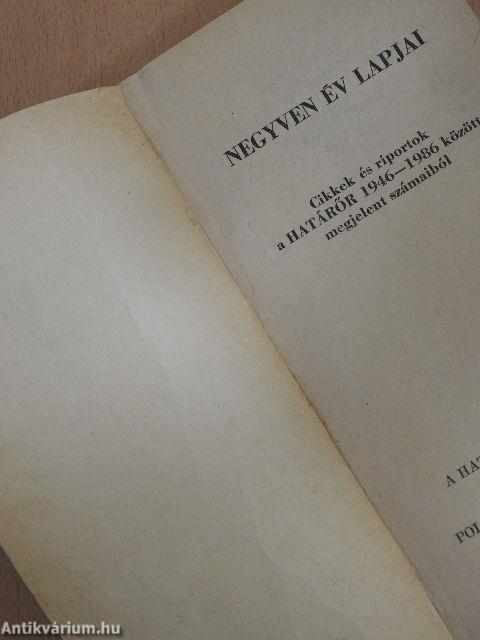 Negyven év lapjai