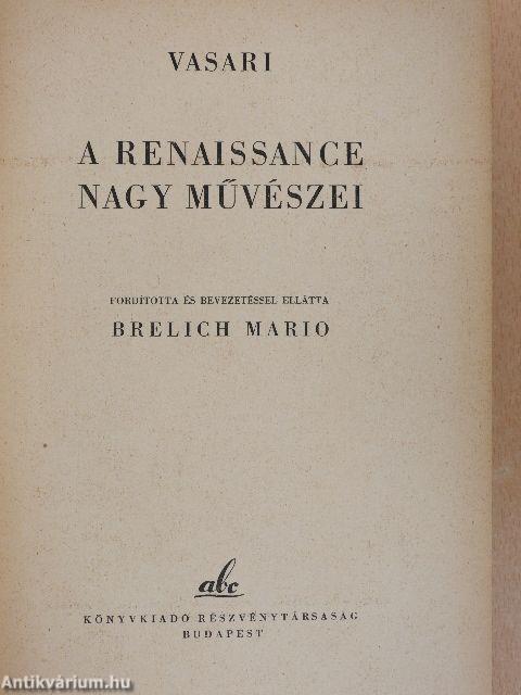 A renaissance nagy művészei