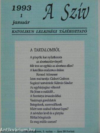 A Szív 1993. január-december