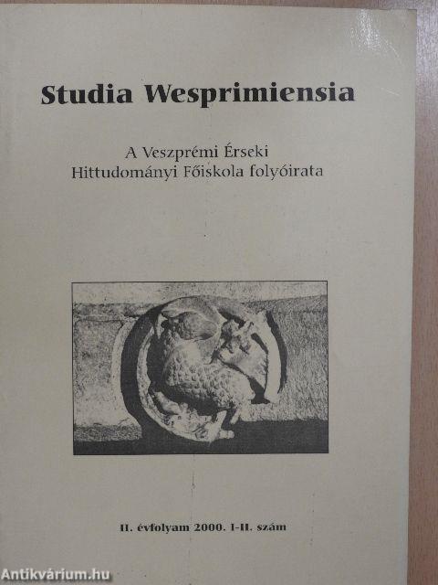 Studia Wesprimiensia 2000.
