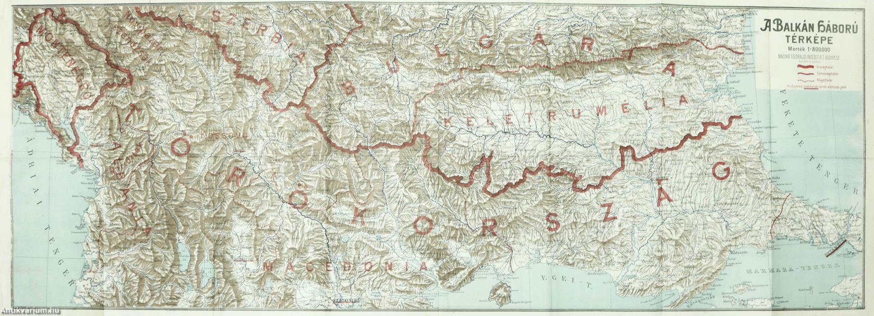 A Balkán-háború térképe