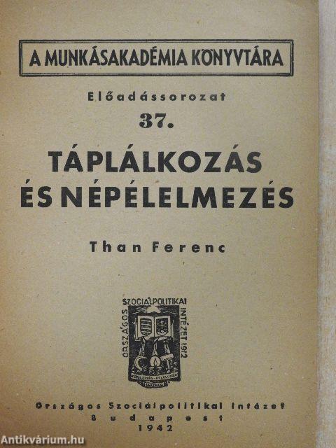 Táplálkozás és népélelmezés