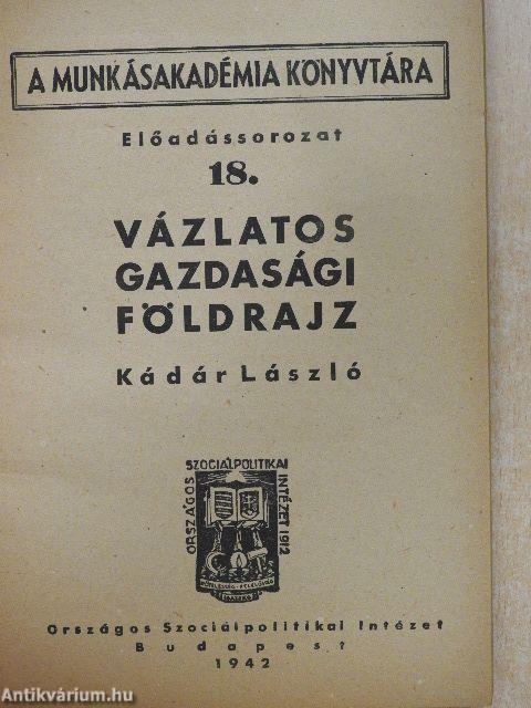 Vázlatos gazdasági földrajz