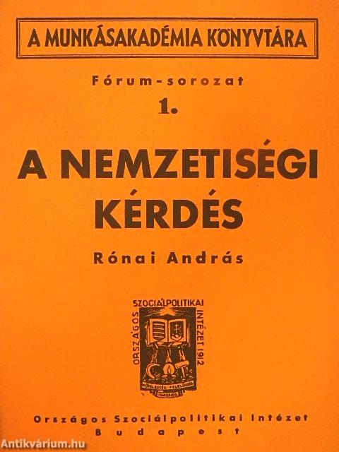 A nemzetiségi kérdés