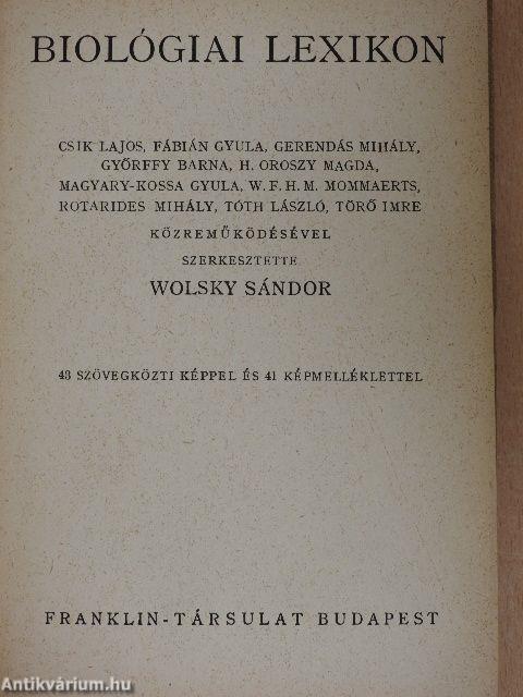 Biológiai lexikon