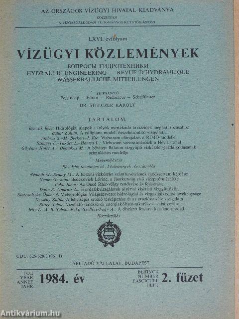 Vízügyi közlemények 1984/2.