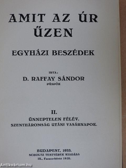 Amit az úr üzen II.