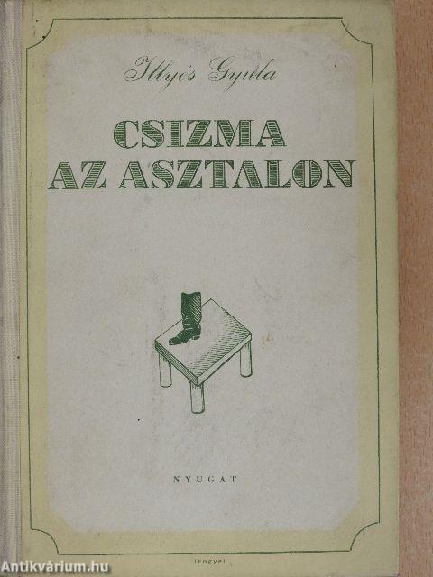 Csizma az asztalon