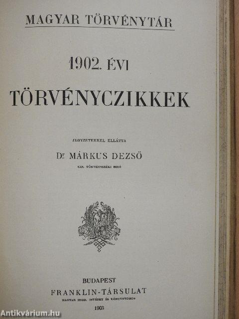 1902. évi törvényczikkek