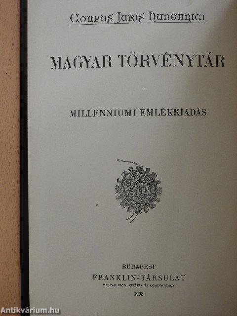 1902. évi törvényczikkek