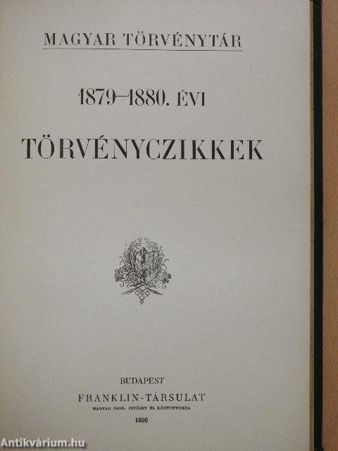 1879-1880. évi törvényczikkek