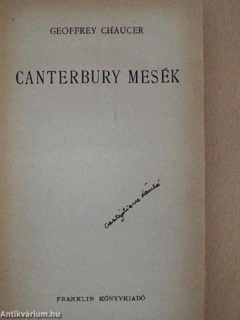 Canterbury mesék (Dr. Castiglione László könyvtárából)