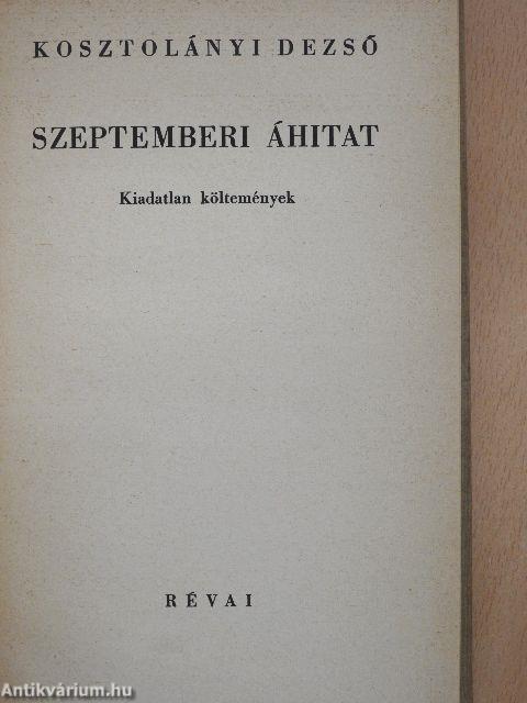 Szeptemberi áhitat