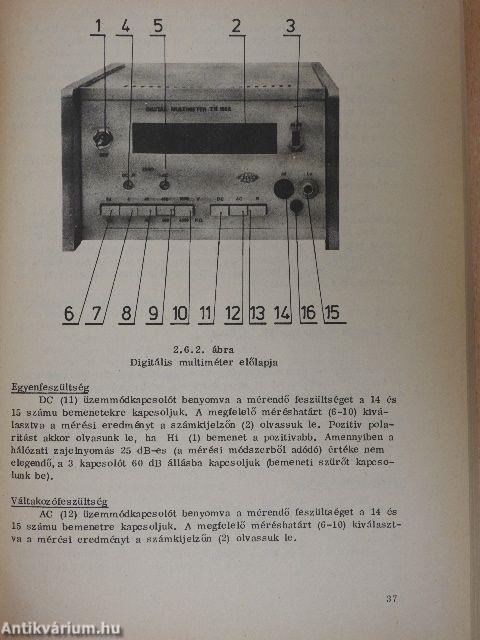 Elektronikus műszerismertető