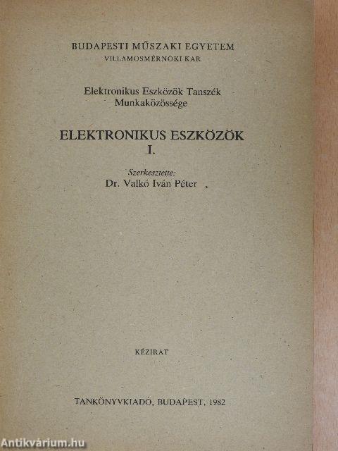 Elektronikus eszközök I.