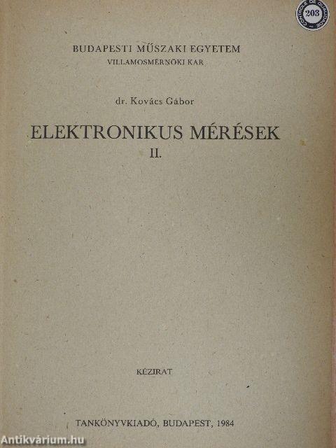 Elektronikus mérések II.