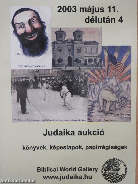 Magyarországi Judaika Aukció 2003. május 11.