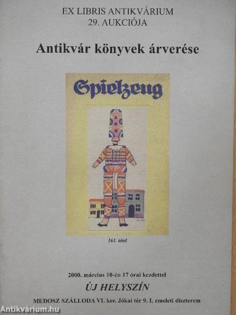 Ex Libris antikvárium 29. aukciója