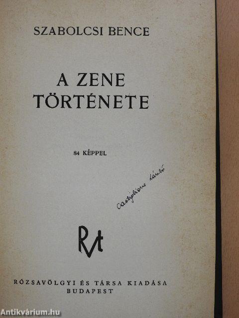 A zene története (Dr. Castiglione László könyvtárából)