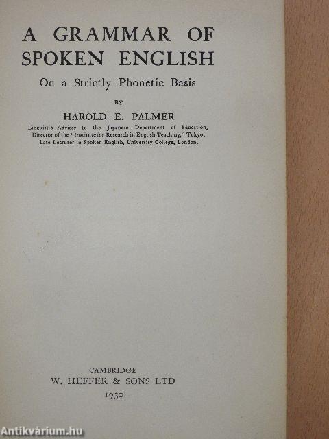 A Grammar of Spoken English