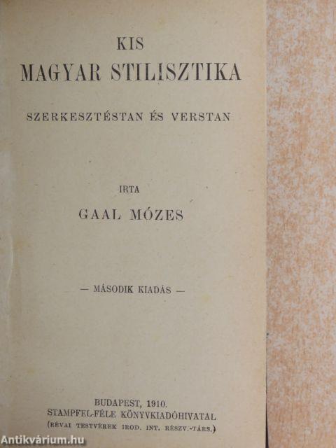 Kis magyar stilisztika/Kis magyar retorika/Kis magyar poétika/A magyar irodalom története főbb vonásokban/A magyar művelődés története/A magyar képzőművészet története