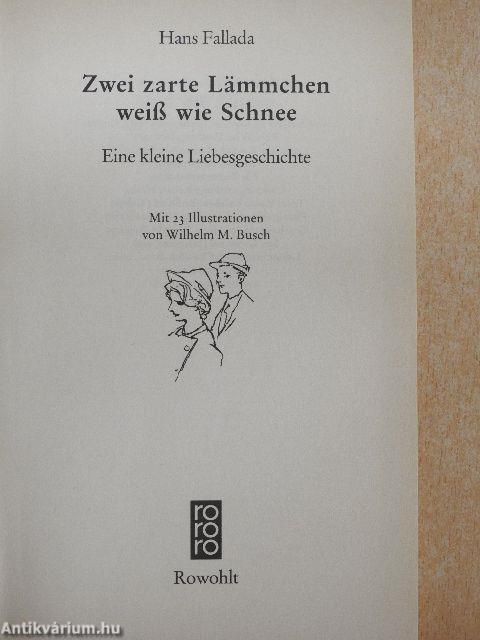 Zwei zarte Lämmchen weiss wie Schnee