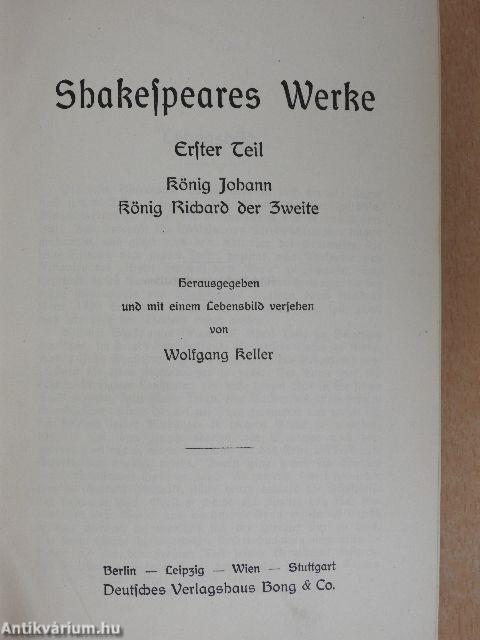 Shakespeares Werke 1-4. (gótbetűs)