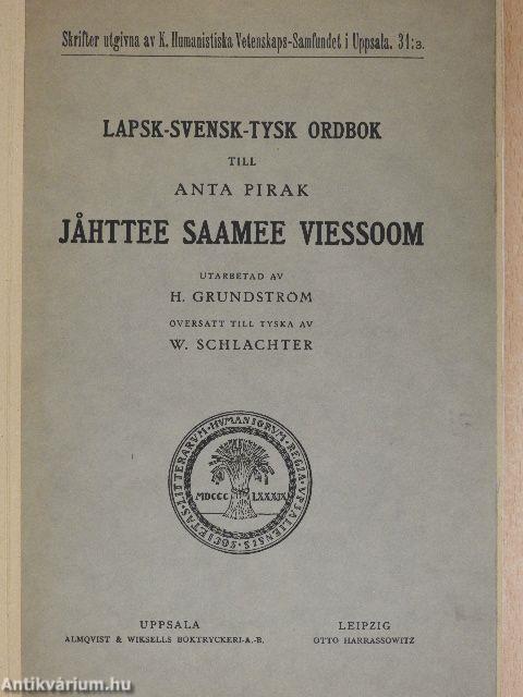 Lapsk-svensk-tysk ordbok