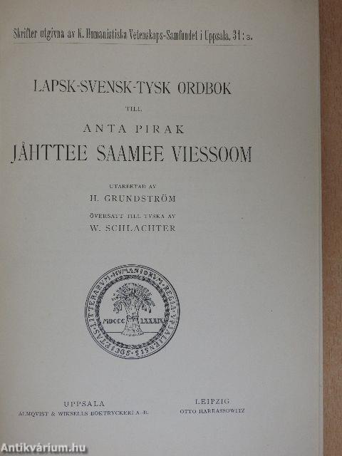 Lapsk-svensk-tysk ordbok