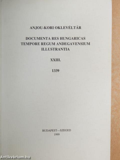 Anjou-kori oklevéltár XXIII.