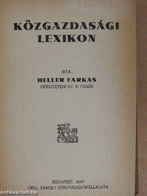 Közgazdasági lexikon