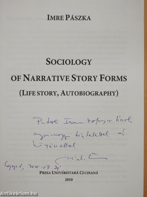 Sociology of Narrative Story Forms (dedikált példány)