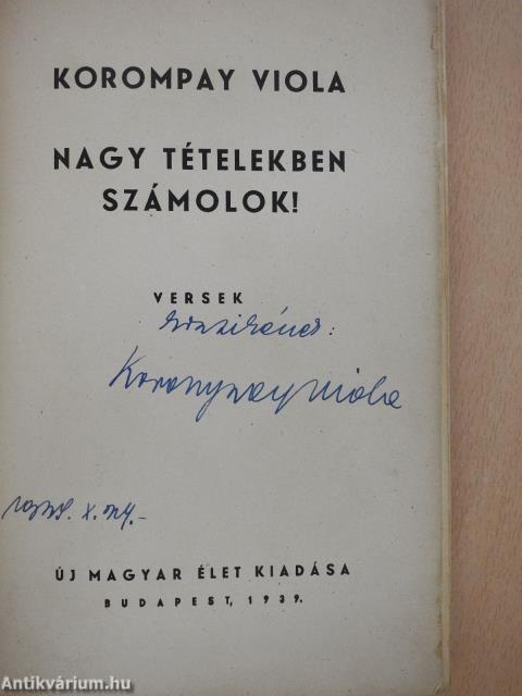 Nagy tételekben számolok! (dedikált példány)