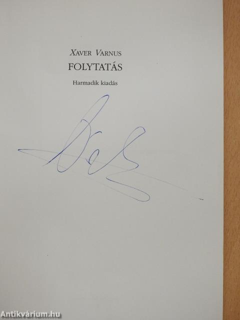Folytatás (aláírt példány)