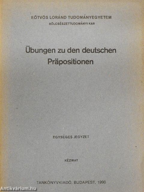 Übungen zu den deutschen Präpositionen