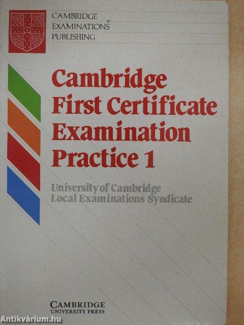 Cambridge First Certificate Examination Practice 1