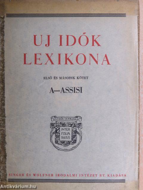 Uj idők lexikona 1-2. (töredék)