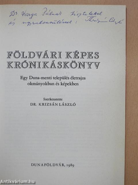 Földvári képes krónikáskönyv (dedikált példány)