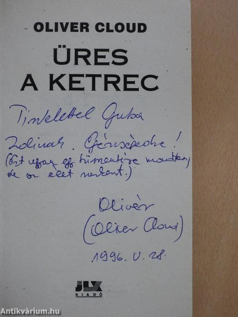 Üres a ketrec (dedikált példány)