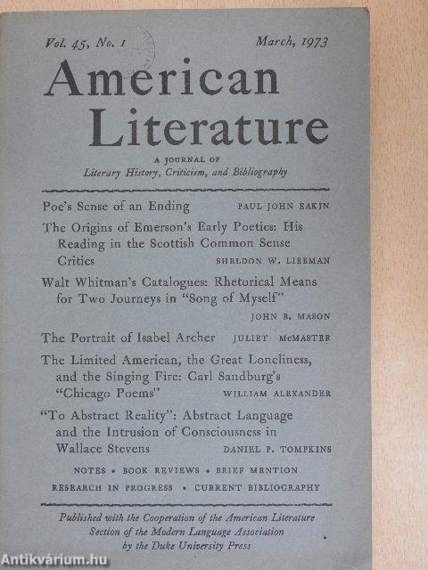 American Literature March 1973