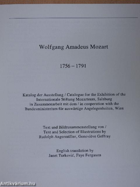 Wolfgang Amadeus Mozart 1756-1791