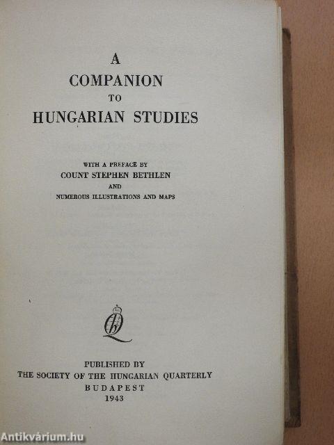 A Companion to Hungarian Studies