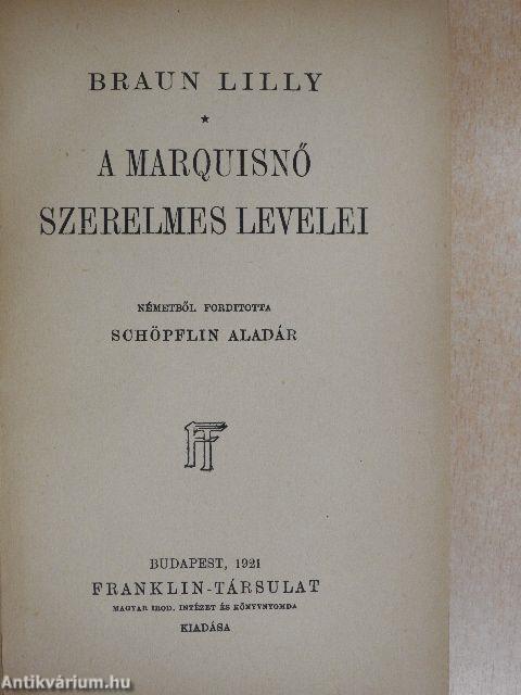 A marquisnő szerelmes levelei