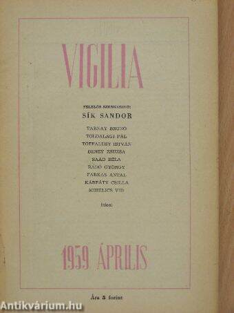 Vigilia 1959. április
