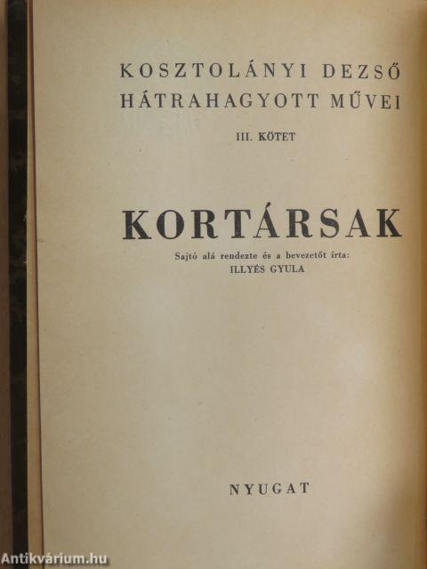 Kortársak I. (töredék)(Dr. Castiglione László könyvtárából)