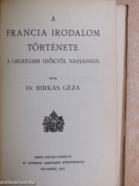 A francia irodalom története