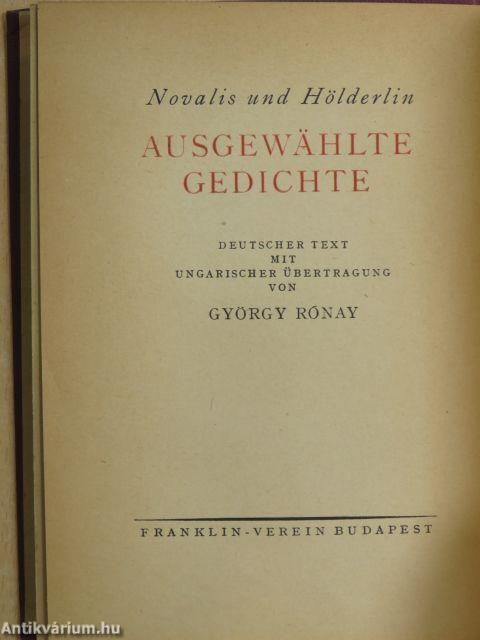 Novalis és Hölderlin válogatott költeményei (Dr. Castiglione László könyvtárából)