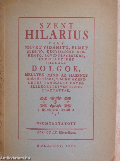 Szent Hilarius (Dr. Castiglione László könyvtárából)