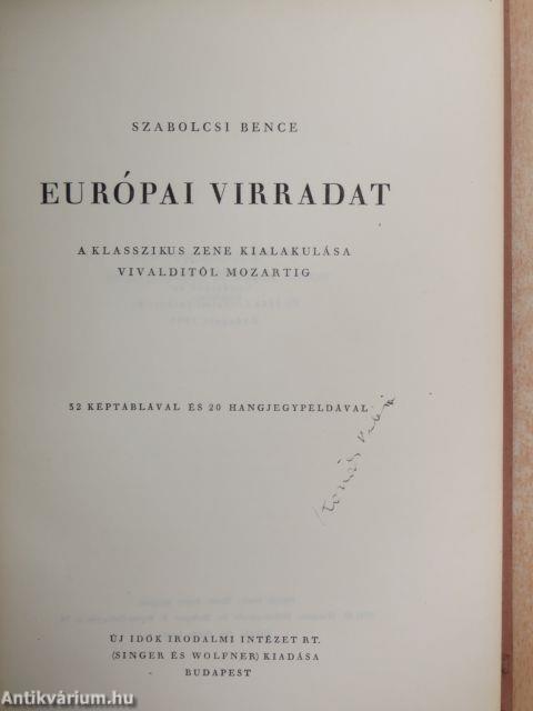 Európai virradat (Kováts Valéria könyvtárából)