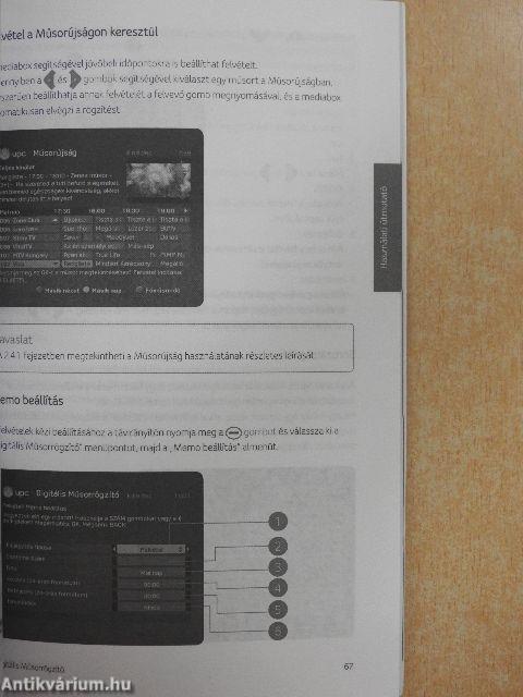 UPC Digitális Kábeltv Felhasználói kézikönyv